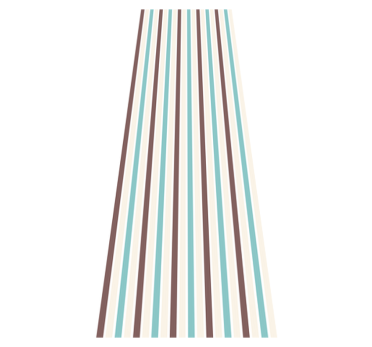 Vinyl tapijt slaapkamer retro blauw-wit patroon - TenStickers