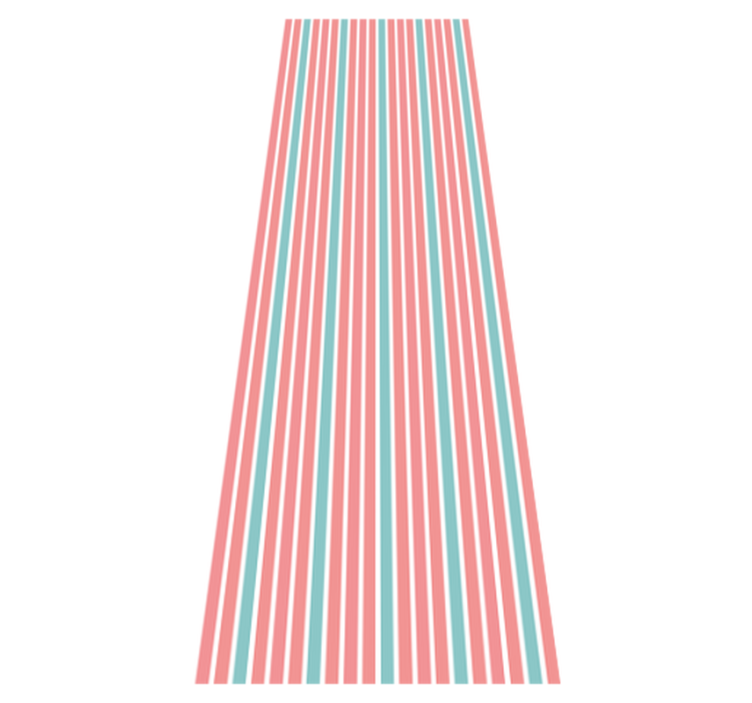 Vinyl tapijt slaapkamer retro blauw en roze patroon - TenStickers