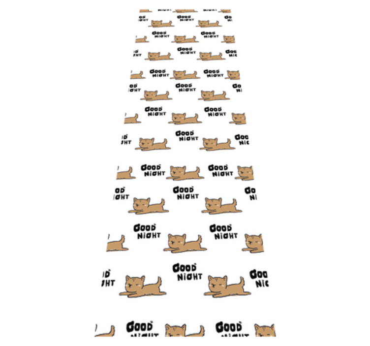 Vinyl tapijt slaapkamer schattige hond slaapt - TenStickers