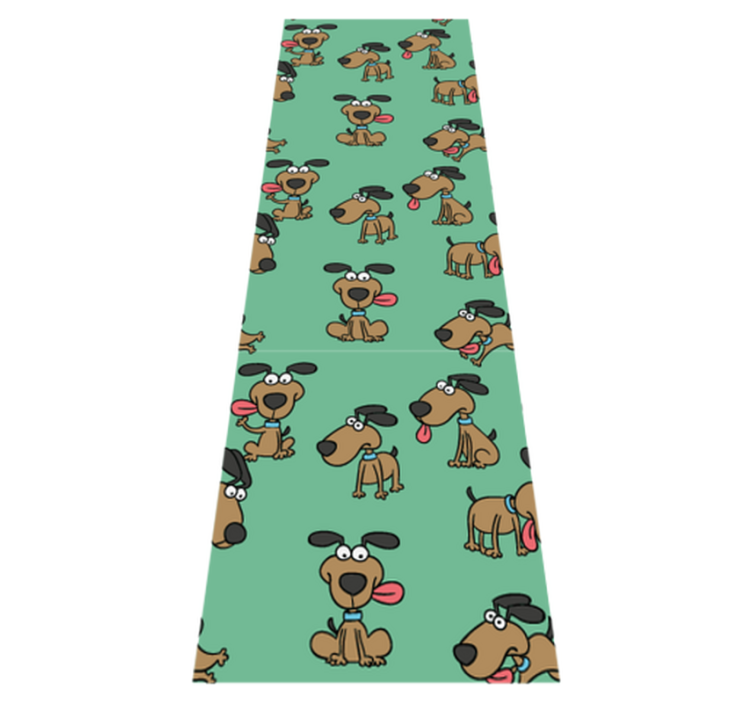 Vinyl tapijt slaapkamer grappige hond cartoonstijl - TenStickers