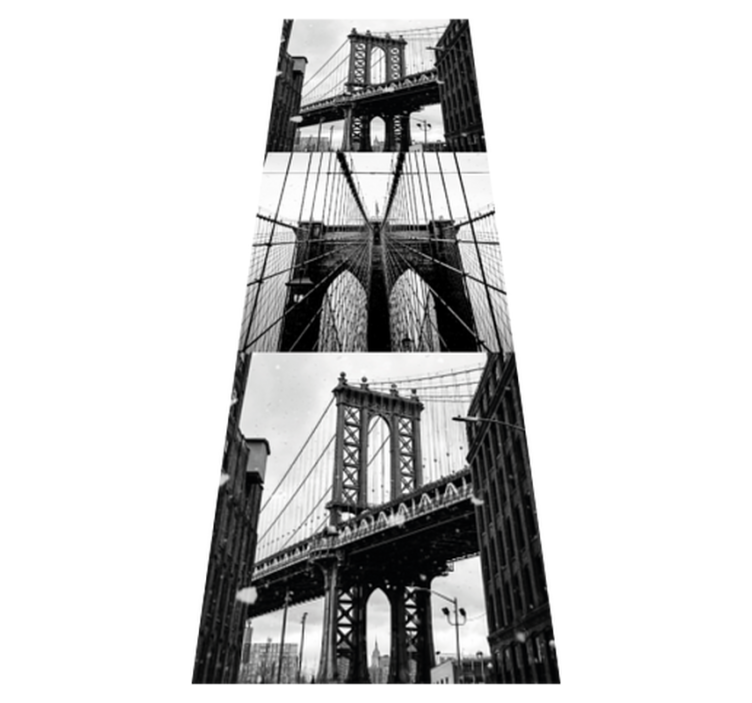 Vinyl tapijt slaapkamer brooklyn bridge collage - TenStickers