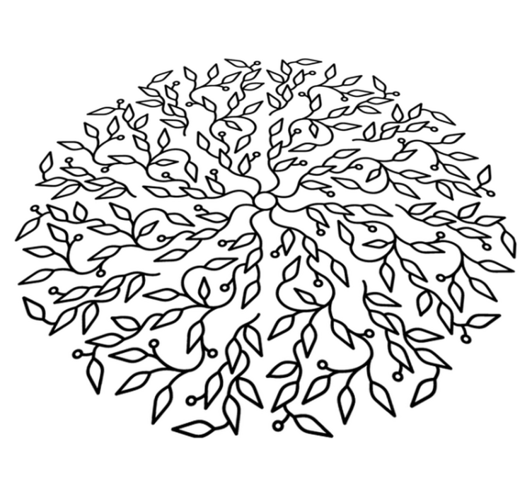 Vinyl tapijt geometrisch levensboom abstract - TenStickers