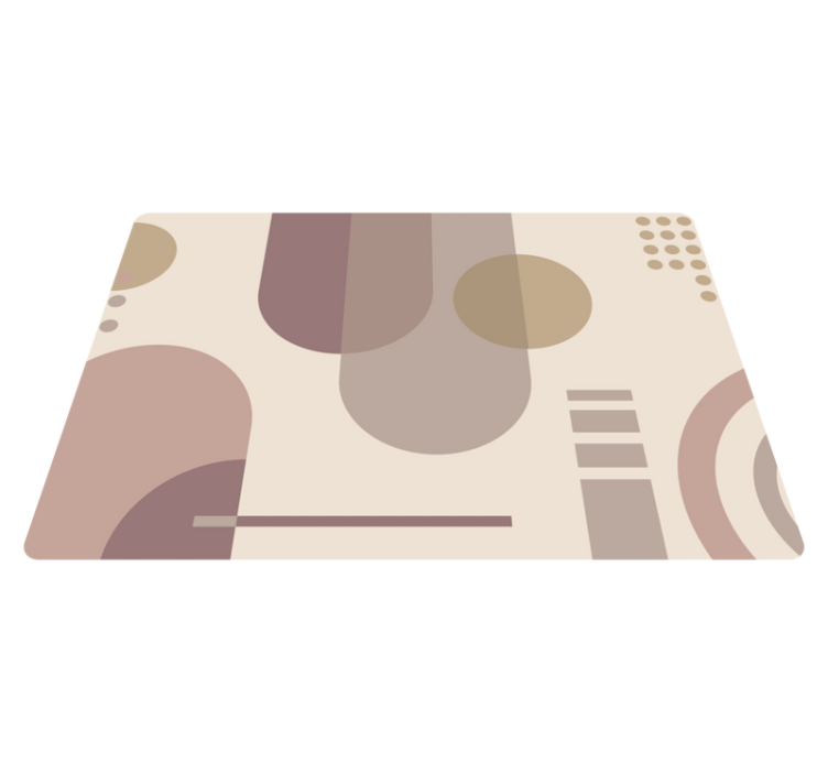 Vinyl tapijt geometrisch bruine geometrische moderne kunst - TenStickers