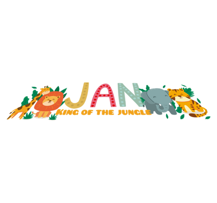 Vinyl tapijt kind koning van de jungle - TenStickers