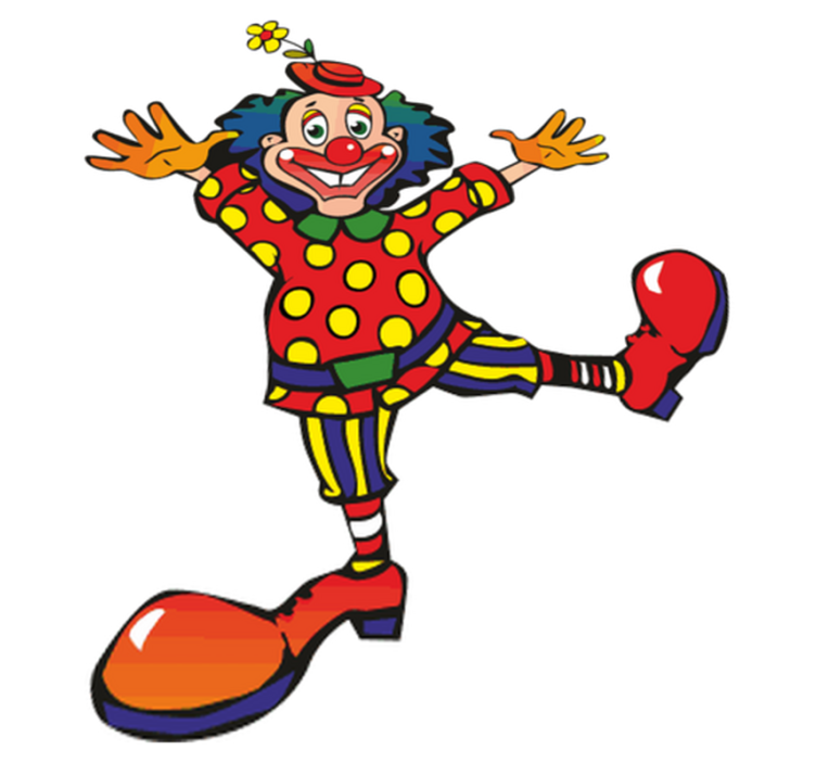 Vinyl tapijt kind clown illustratie - TenStickers