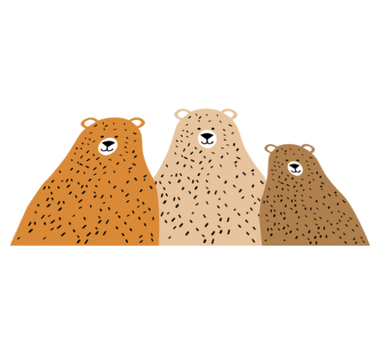 Vinyl tapijt kind vinilo drie beertjes - TenStickers