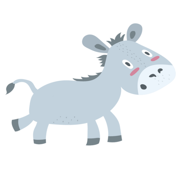 Vinyl tapijt kind met ezeltjes motief - TenStickers