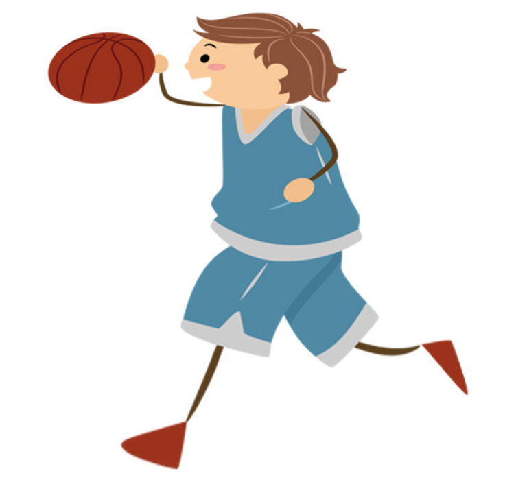 Vinyl tapijt kind basketbalstickers - TenStickers