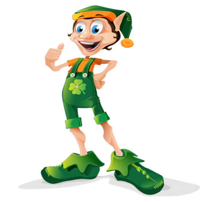 Vinyl tapijt kind clover elf - TenStickers