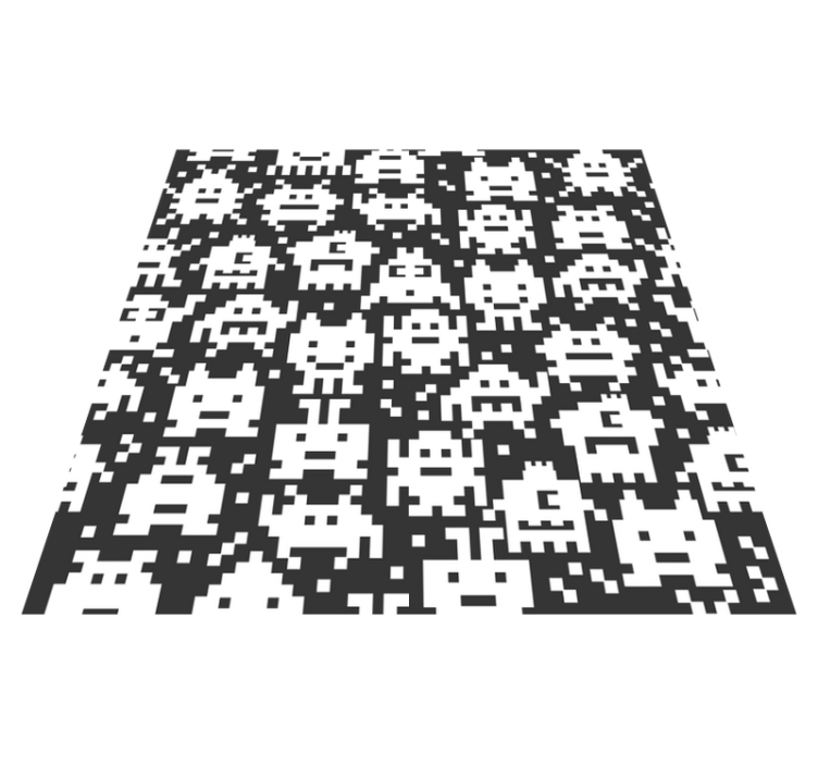 Vinyl tapijt kind videogame monsters - TenStickers