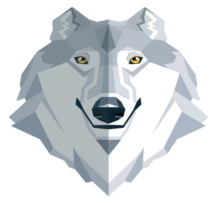 Vinyl tapijt slaapkamer abstract wolf ontwerp - TenStickers