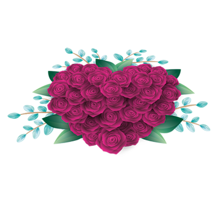 Vinyl tapijt slaapkamer gesloten rozen decoratie - TenStickers