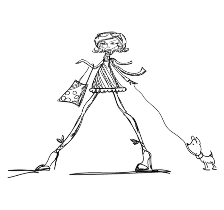 Vinyl tapijt slaapkamer decoratief voor meisjes - TenStickers