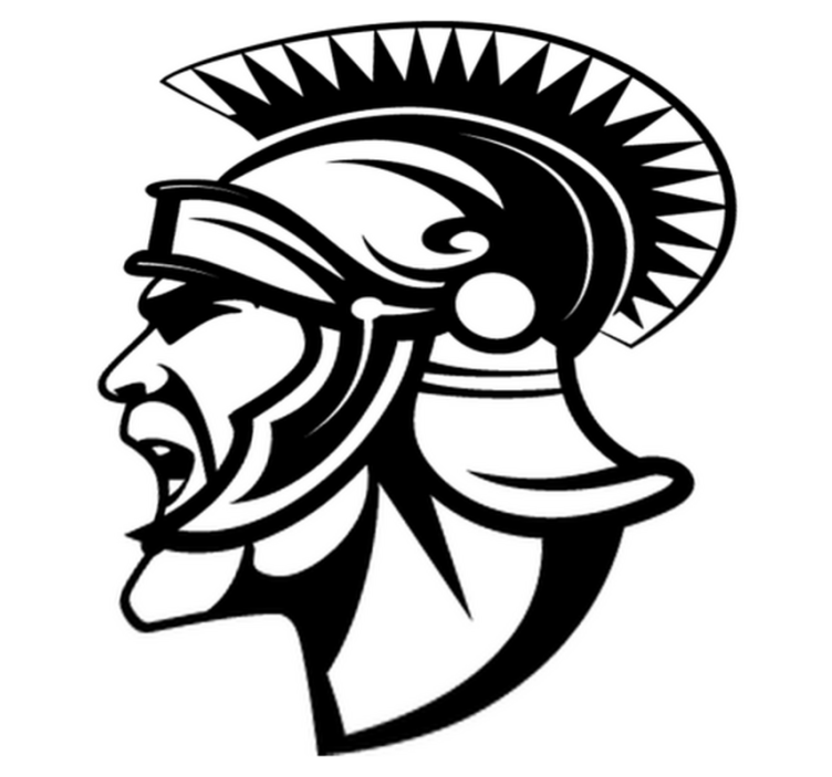 Vinyl tapijt slaapkamer decoratief centurion profiel - TenStickers