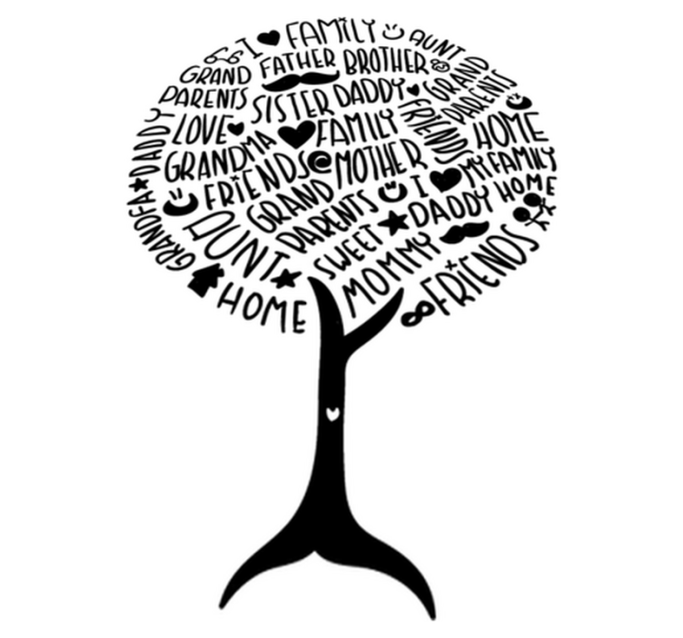 Vinyl tapijt slaapkamer boomconcepten gezin - TenStickers