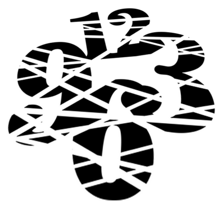 Vinyl tapijt slaapkamer gesneden vinyl klok - TenStickers