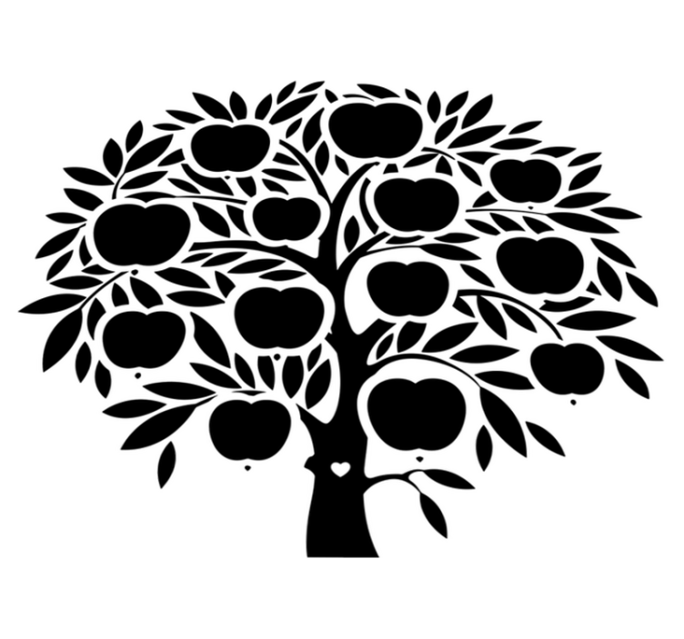 Vinyl tapijt slaapkamer stamboom namen - TenStickers