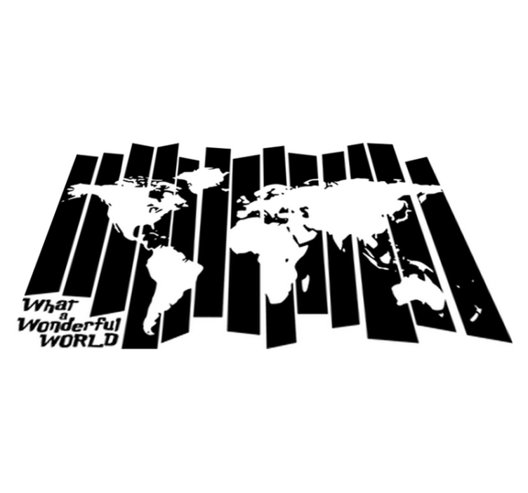 Vinyl tapijt wereldkaart retro wereldkaart - TenStickers