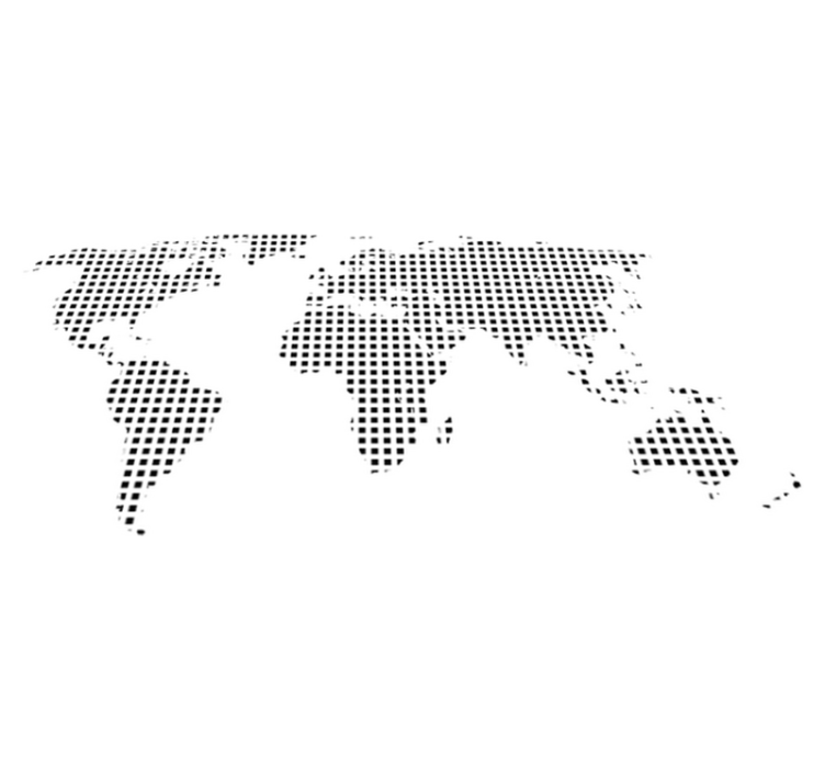 Vinyl tapijt wereldkaart decoratieve vierkanten - TenStickers