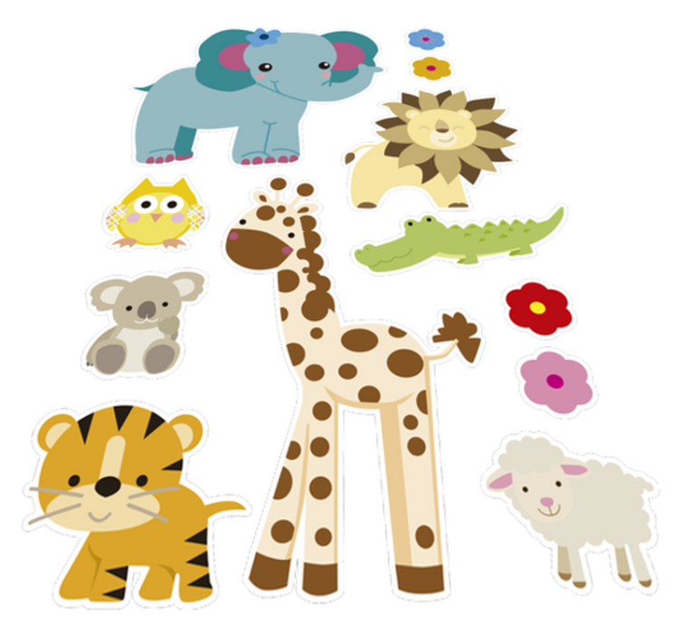 Vinyl tapijt kind cpprivalia kindersticker jungle - TenStickers