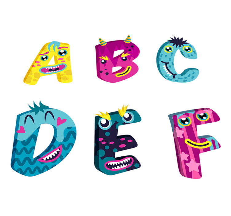 Vinyl tapijt kind cpp_privalia kinderletters alfabet - TenStickers