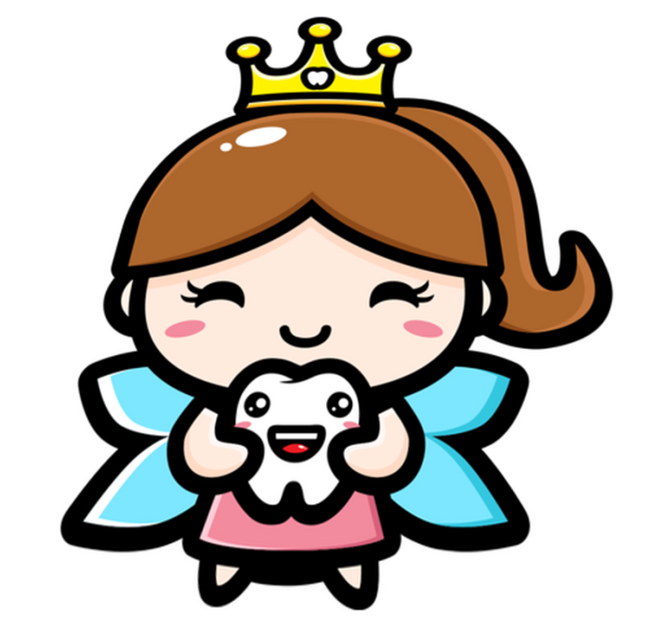 Vinyl tapijt kind schattig ontwerp tandenfee - TenStickers