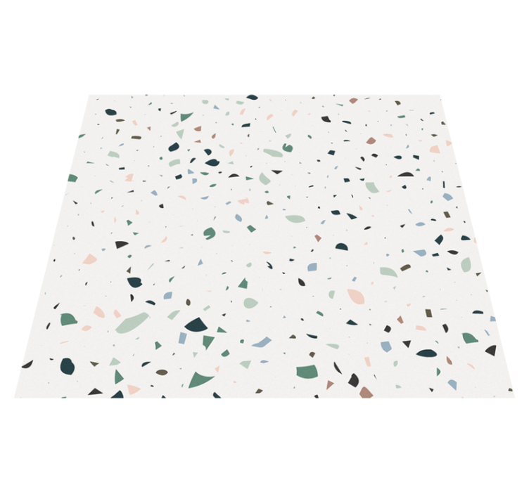 Vinyl tapijt badkamer white terrazo - TenStickers