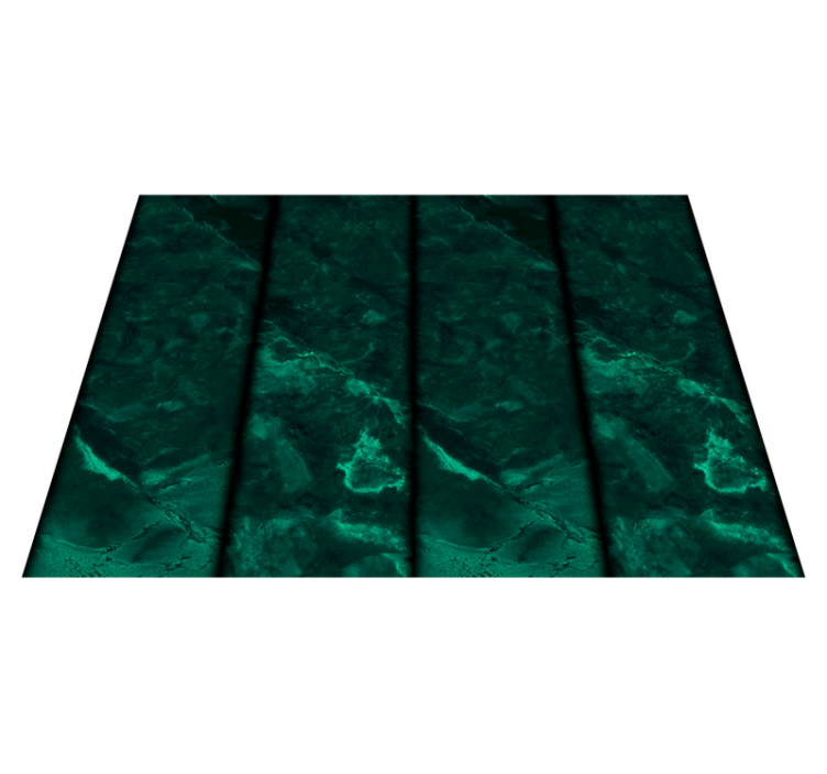 Vinyl tapijt badkamer zwart en groen marmer effect - TenStickers