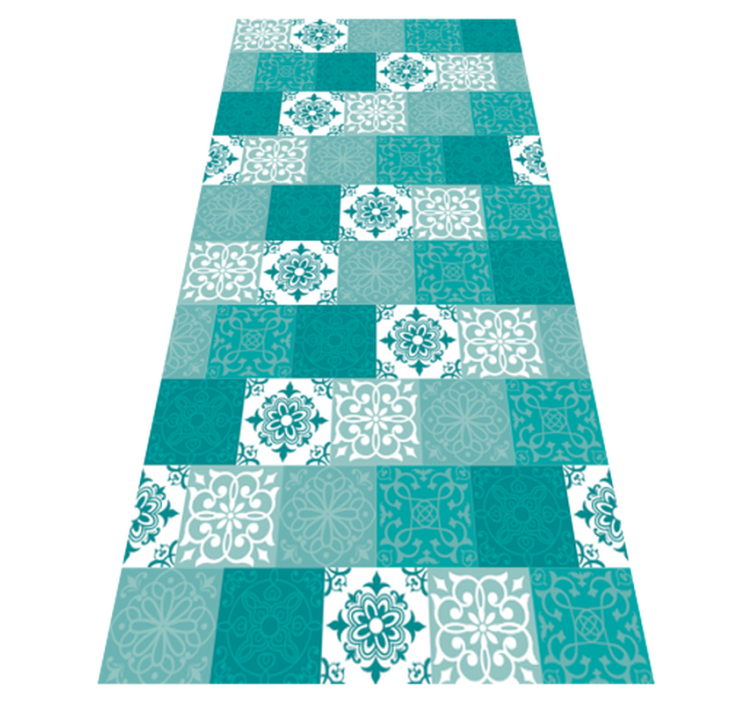 Vinyl tapijt badkamer turquoise tegel - TenStickers