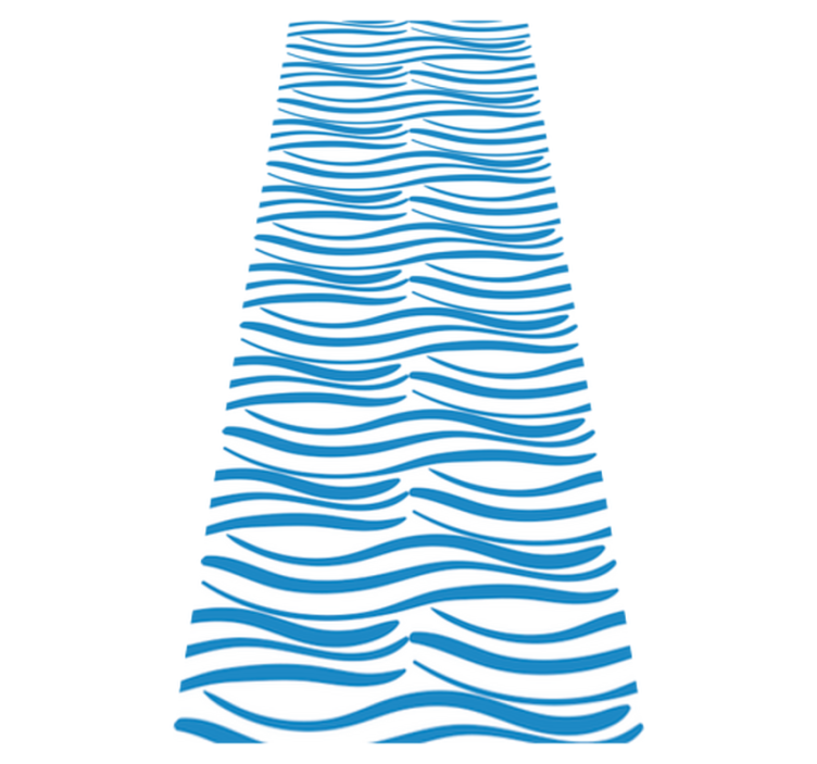Vinyl tapijt badkamer patroon van kleine golven - TenStickers