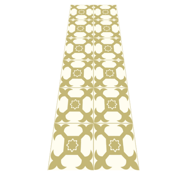 Vinyl tapijt badkamer met helder elegant tegelpatroon - TenStickers