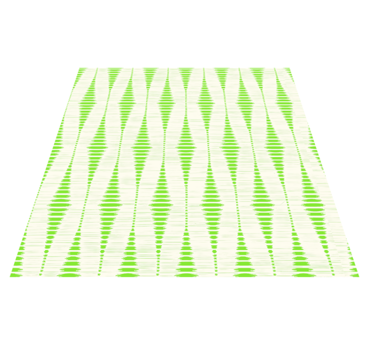 Vinyl tapijt geometrisch groene rabaul ikat - TenStickers