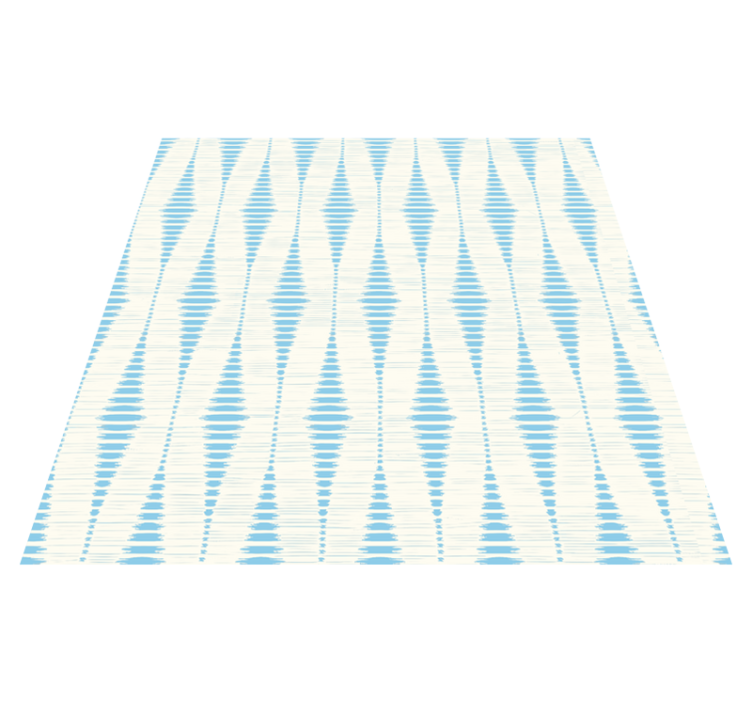 Vinyl tapijt geometrisch lichtblauw rabaul ikat - TenStickers