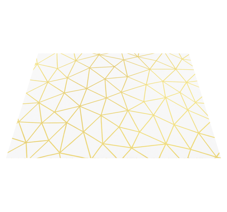 Vinyl tapijt geometrisch gouden prisma mozaïek - TenStickers