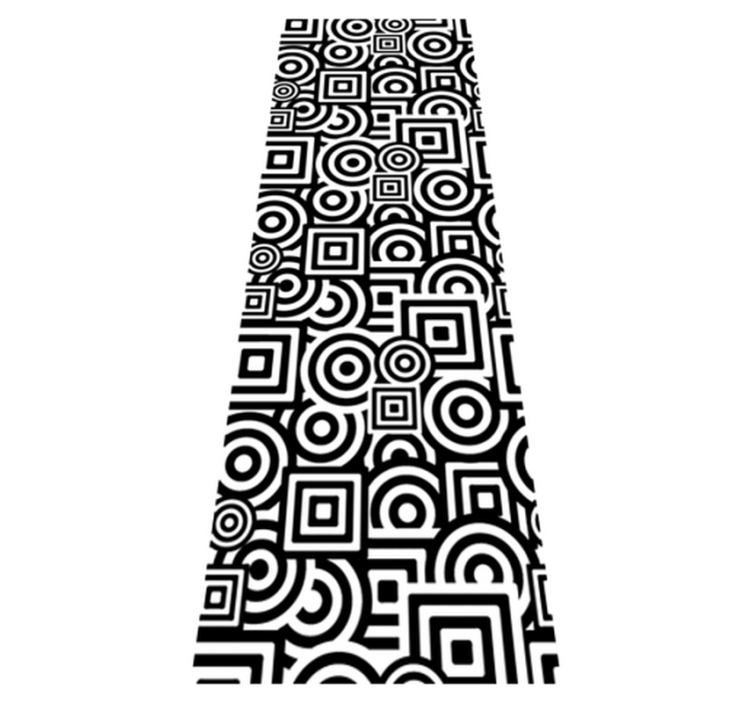 Vinyl tapijt badkamer decoratief met concentrische vormen - TenStickers