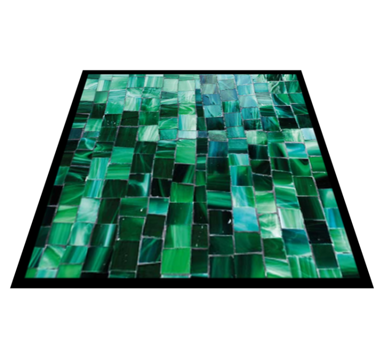 Vinyl tapijt badkamer groene mozaïektegel gradient - TenStickers