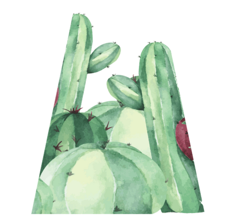 Vinyl tapijt badkamer cactusplanten - TenStickers