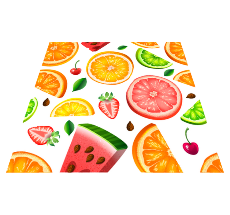 Vinyl tapijt keuken fruitslinger design - TenStickers