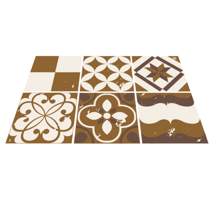 Vinyl tapijt keuken bruin cement ontwerp - TenStickers