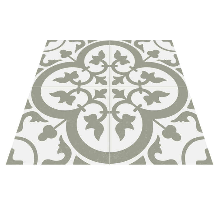 Vinyl tapijt keuken azulejo marokko kleur evergreen fog - TenStickers