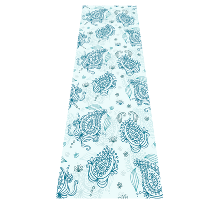 Vinyl tapijt keuken floral paisley koelkast - TenStickers