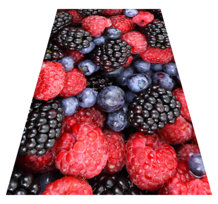 Vinyl tapijt keuken blauwe bessen - TenStickers