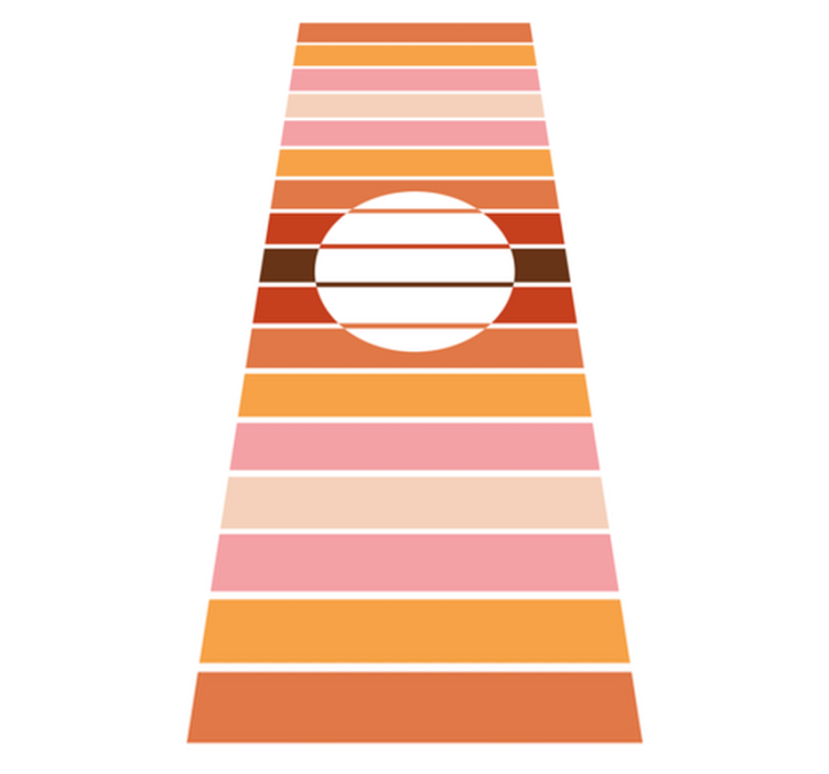 Vinyl tapijt keuken 70's zon koelkast - TenStickers