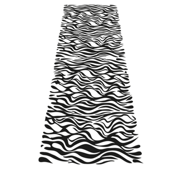 Vinyl tapijt keuken zebra achtergrond koelkast - TenStickers