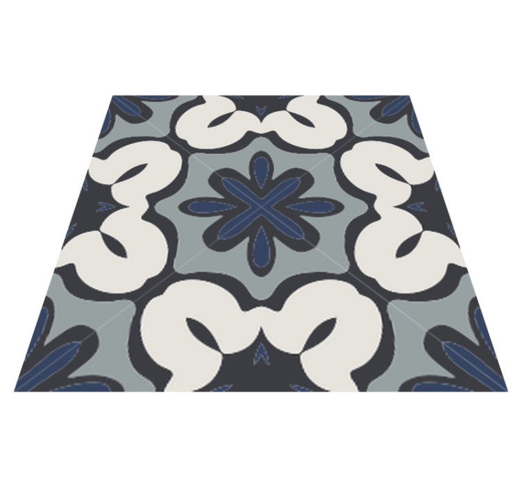 Vinyl tapijt keuken hydraulisch blauw gracia stijl - TenStickers