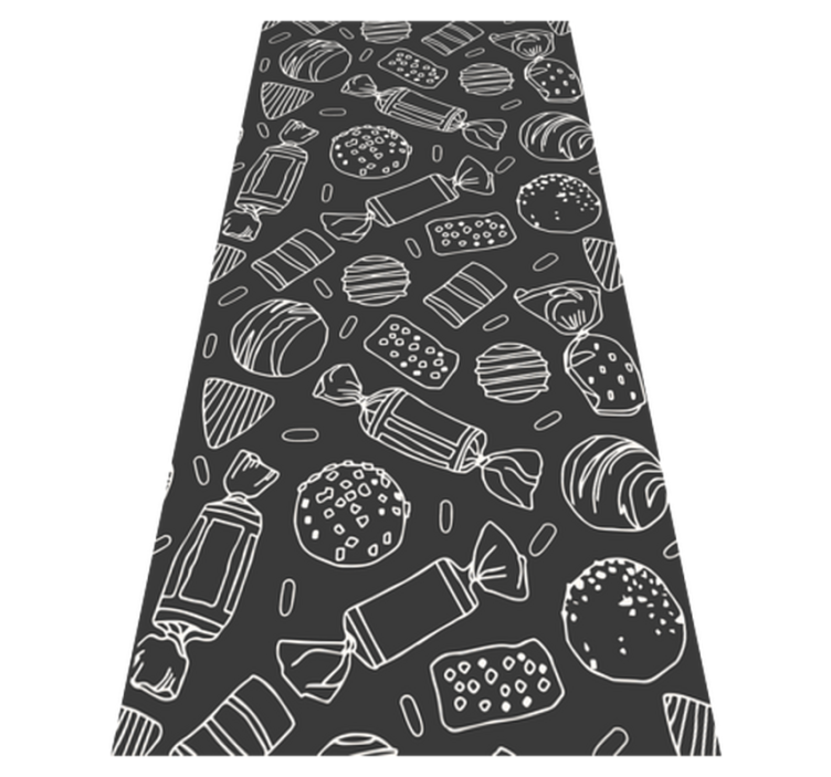 Vinyl tapijt keuken patron caramelos - TenStickers