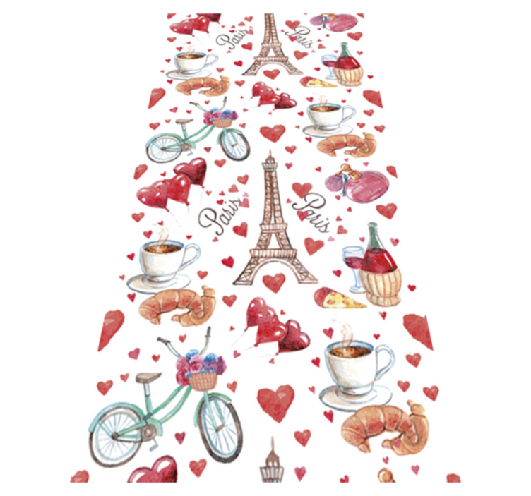 Vinyl tapijt keuken love parijs - TenStickers
