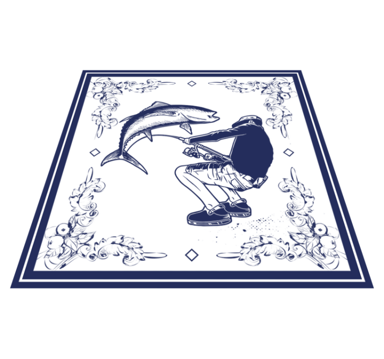Vinyl tapijt keuken fisherman - TenStickers