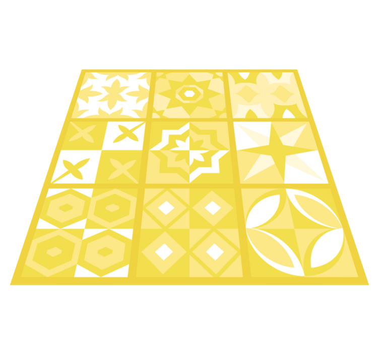 Vinyl tapijt keuken illuminating pantone - TenStickers