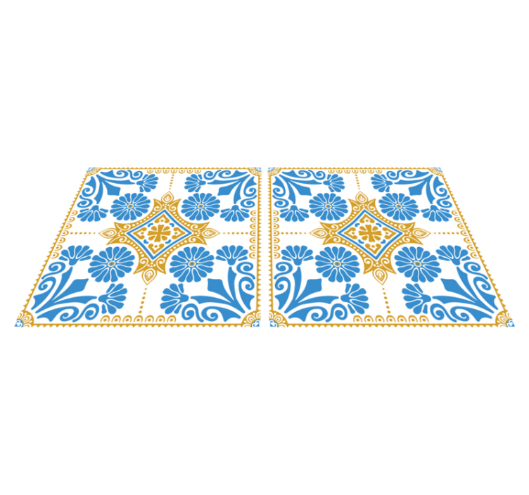 Vinyl tapijt keuken in marokkaans cementtegels design - TenStickers